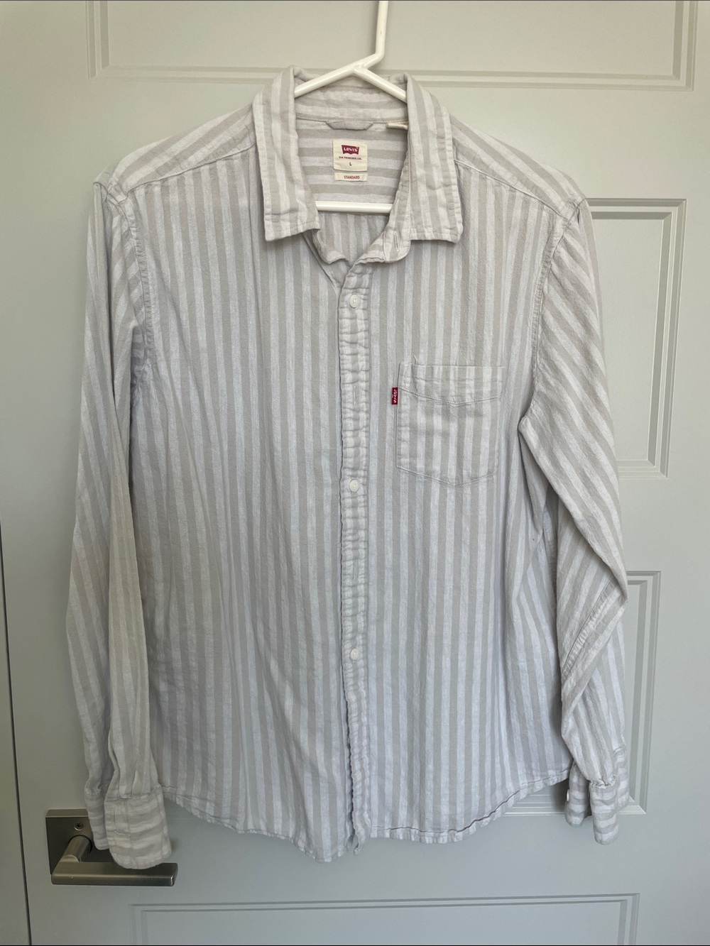Levi's Women’s Neutral Stripe Button-Down Shirt